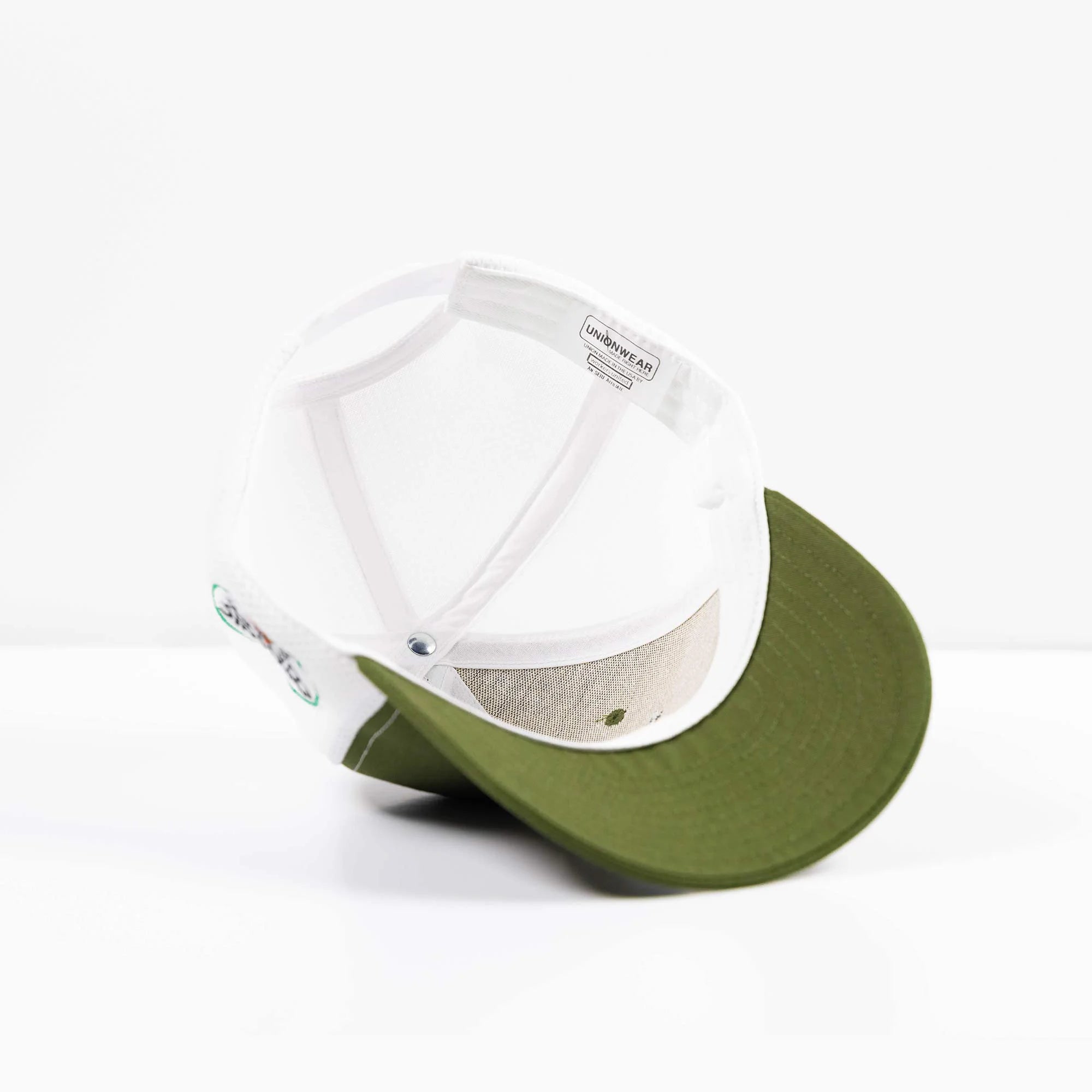 Leaping Cow Hat in Olive color
