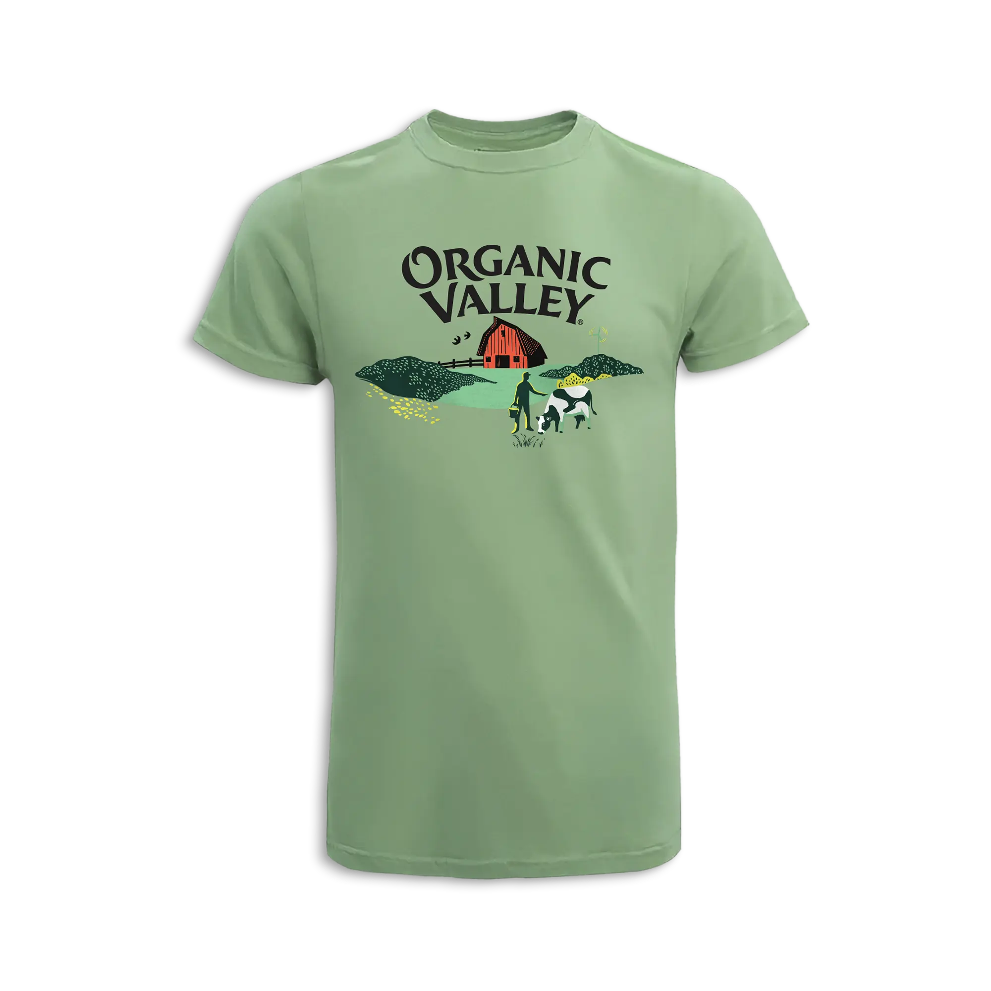 Organic Valley Logo Tee in Sage color
