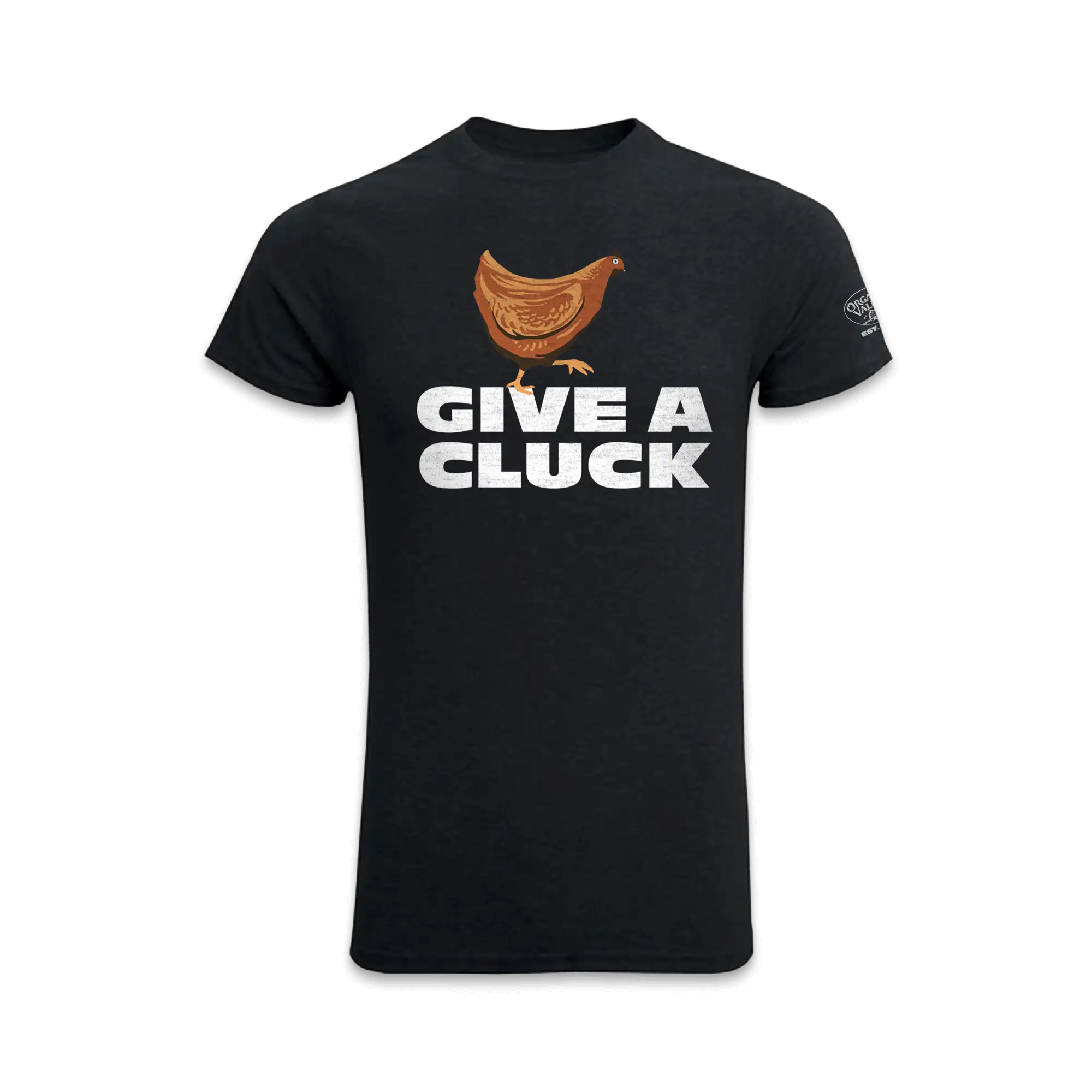 Give A Cluck Tee in Carbon color