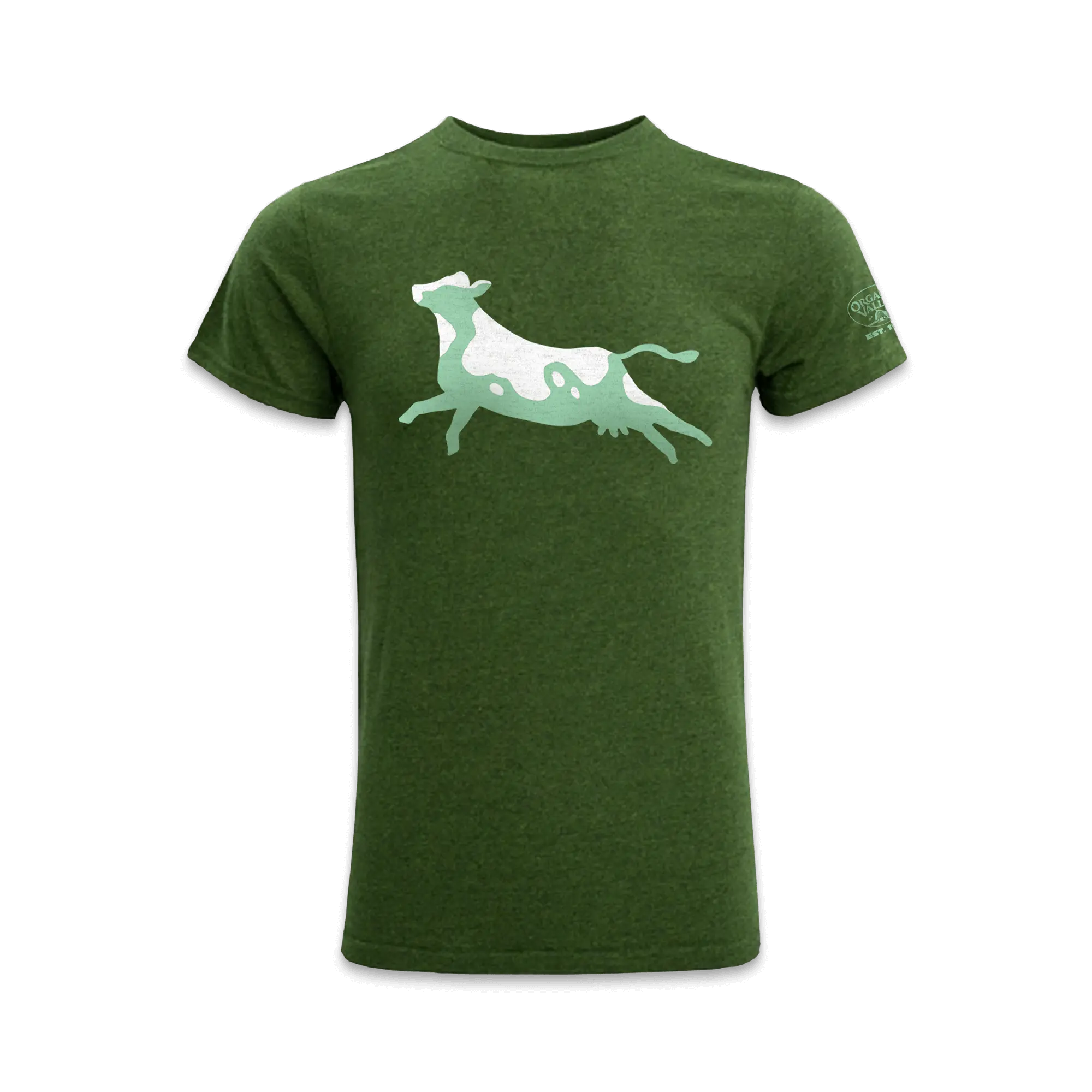 Leaping Cow Tee in Grass color