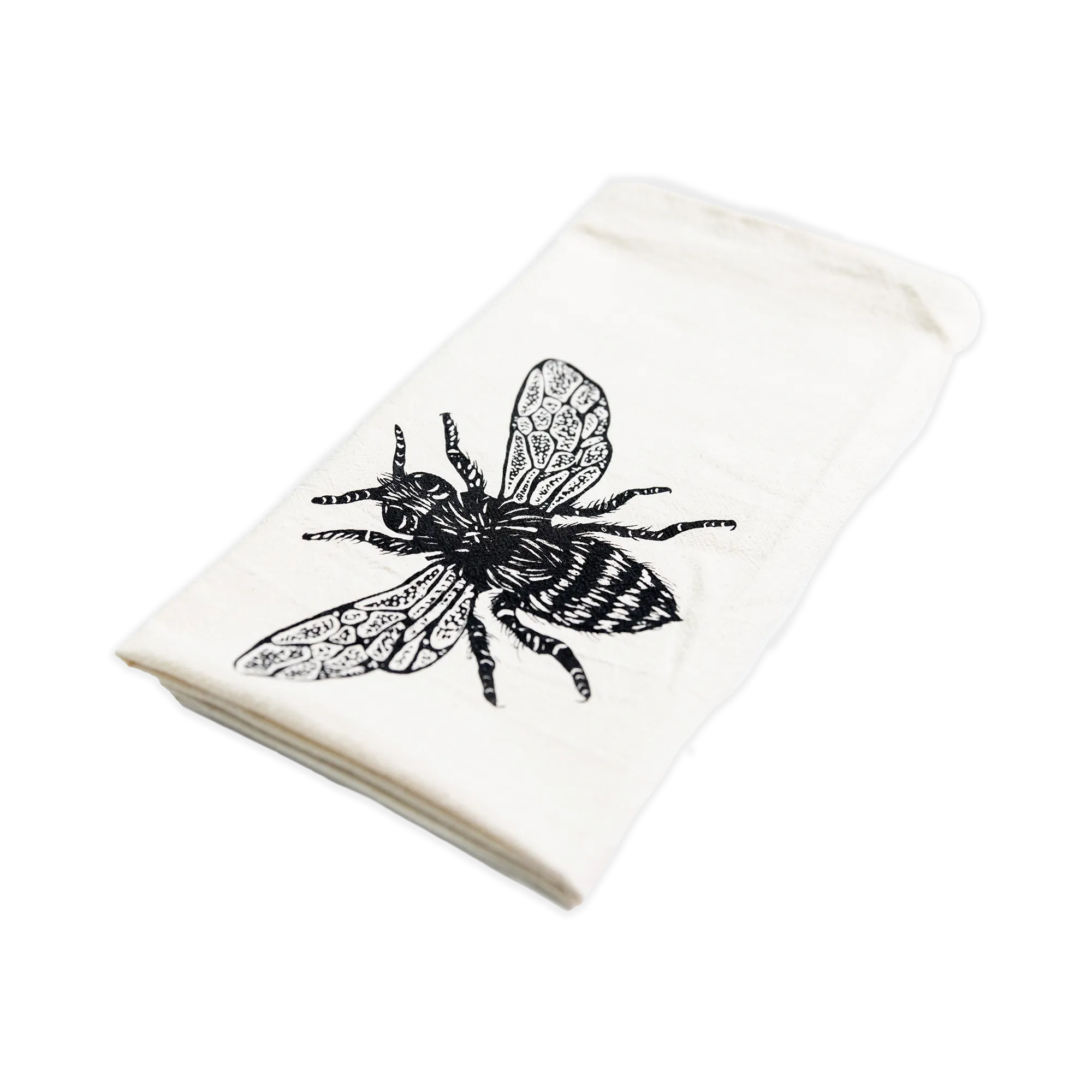Honeybee Tea Towel in White color