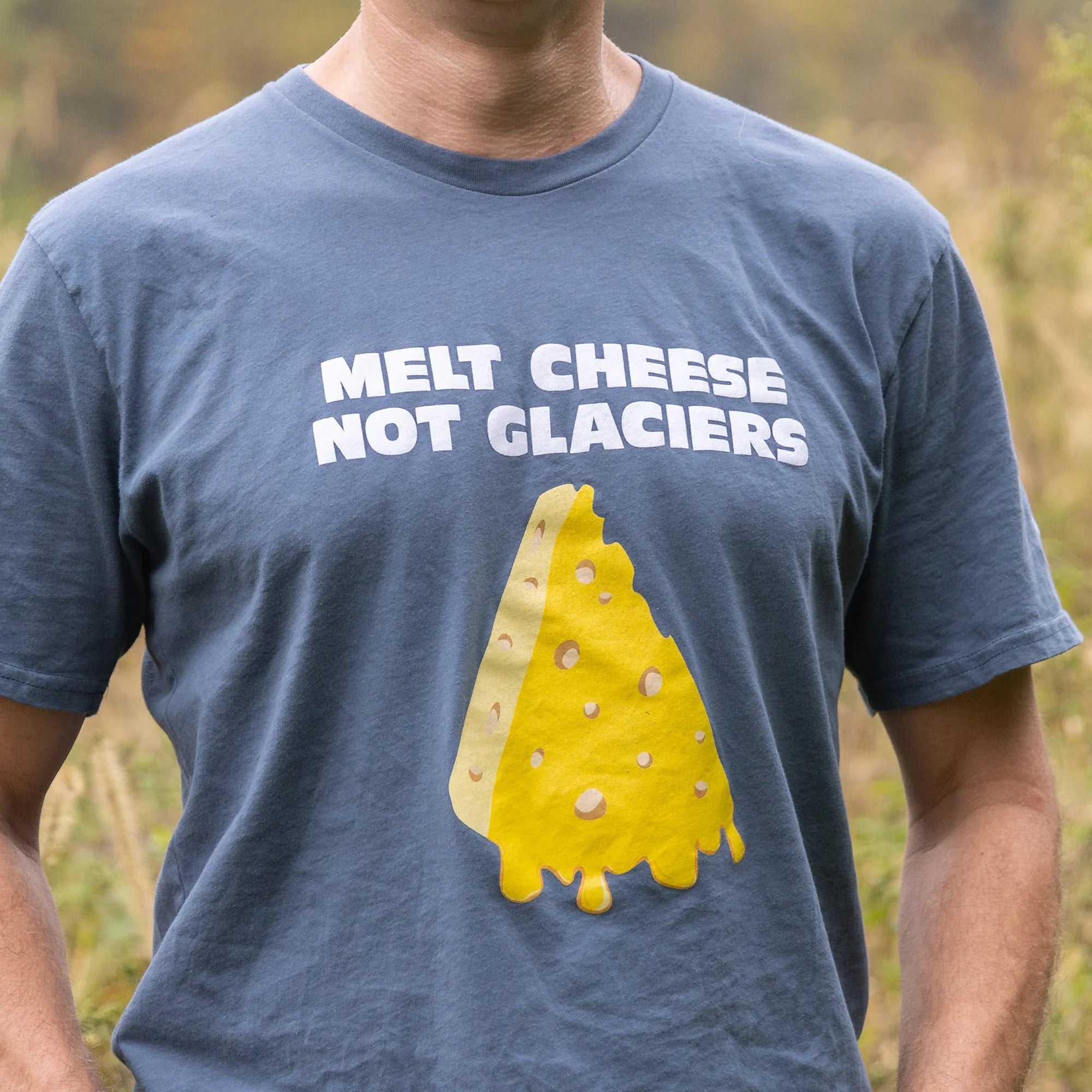 Melt Cheese Tee in Pacific Blue color