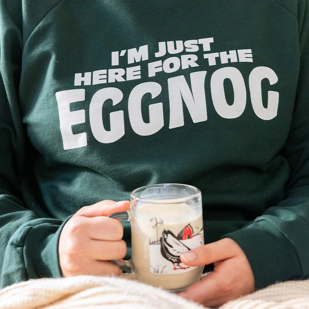 Eggnog Sweatshirt in Forest Green color