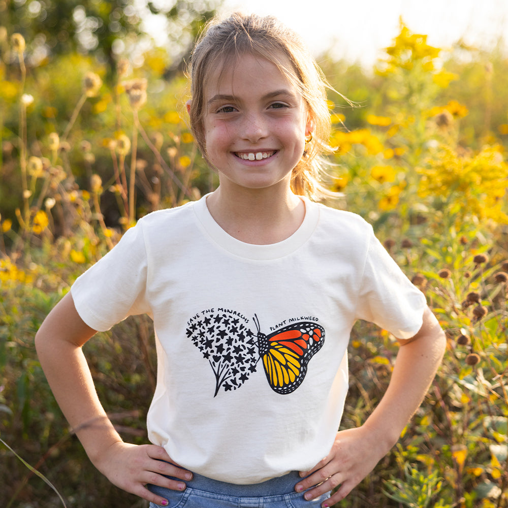 Monarch Kids T-Shirt in Natural color