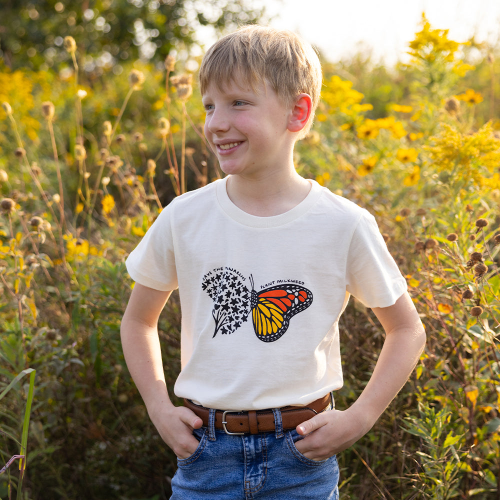 Monarch Kids T-Shirt in Natural color