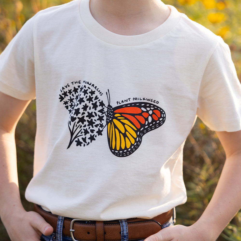 Monarch Kids T-Shirt in Natural color