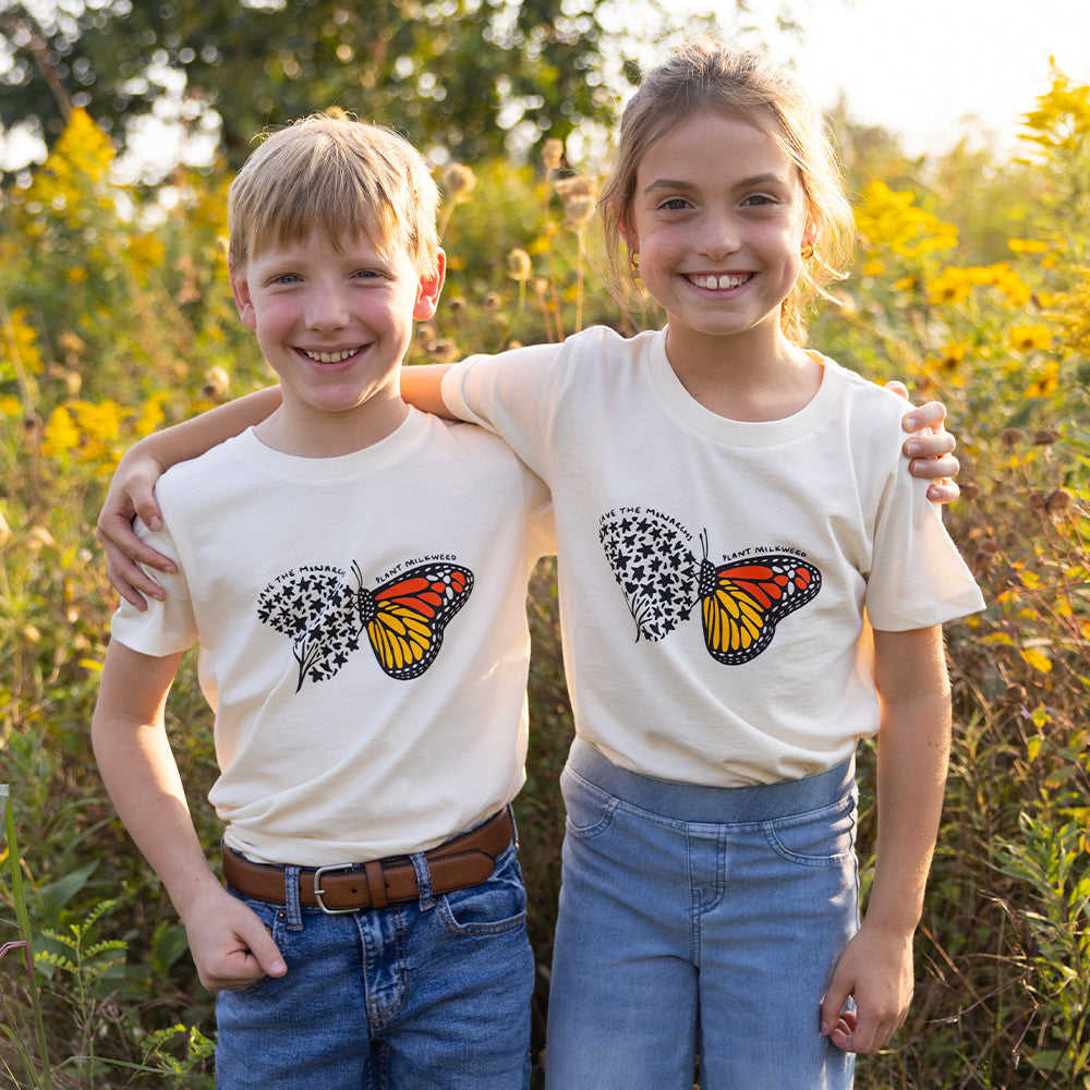 Monarch Kids T-Shirt in Natural color