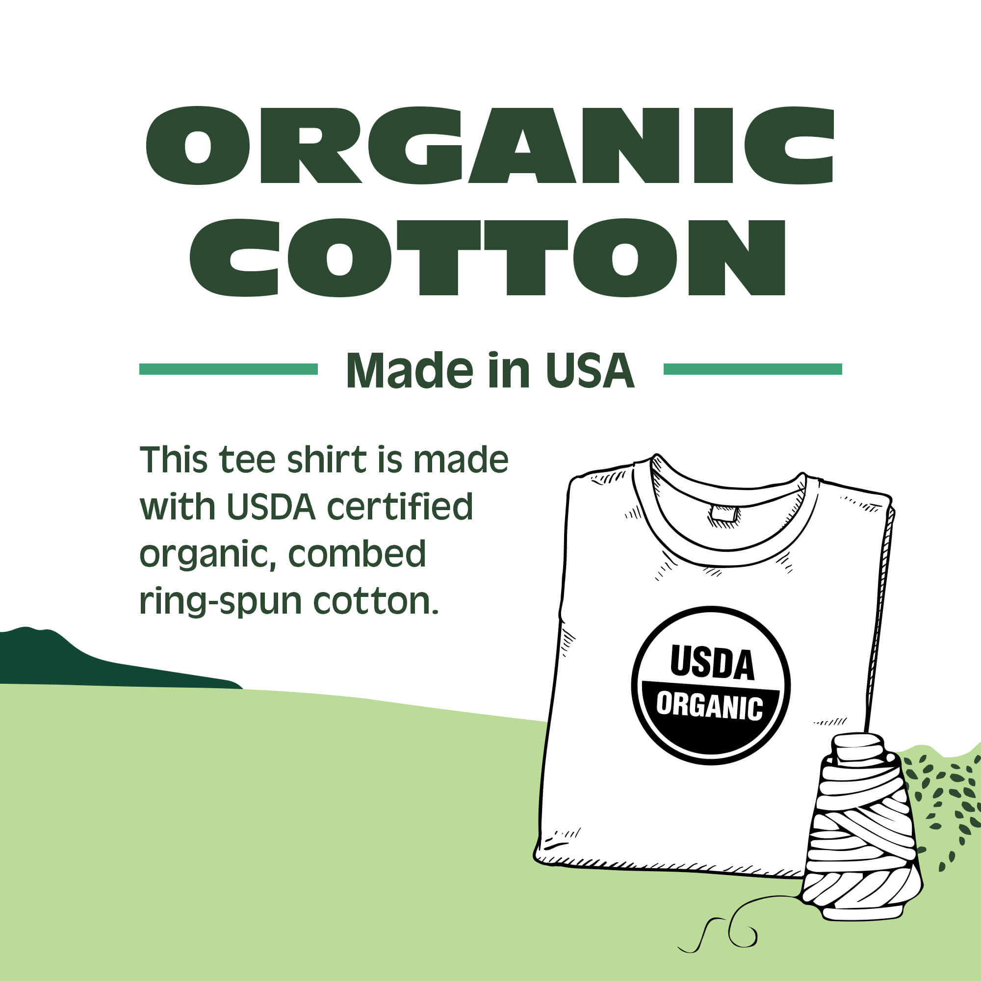 NYC - Organic Valley Logo Tee in Sage color
