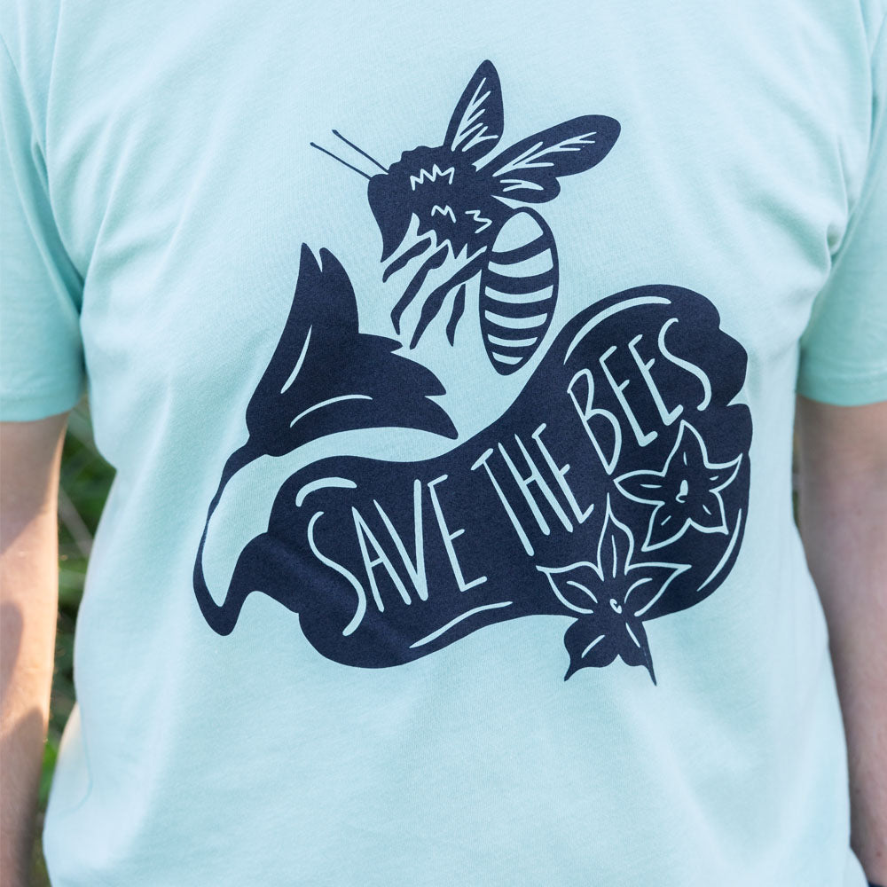 Save the Bees T-Shirt in Sage color