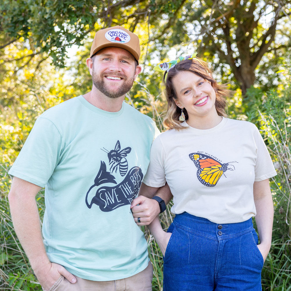 Save the Bees T-Shirt in Sage color