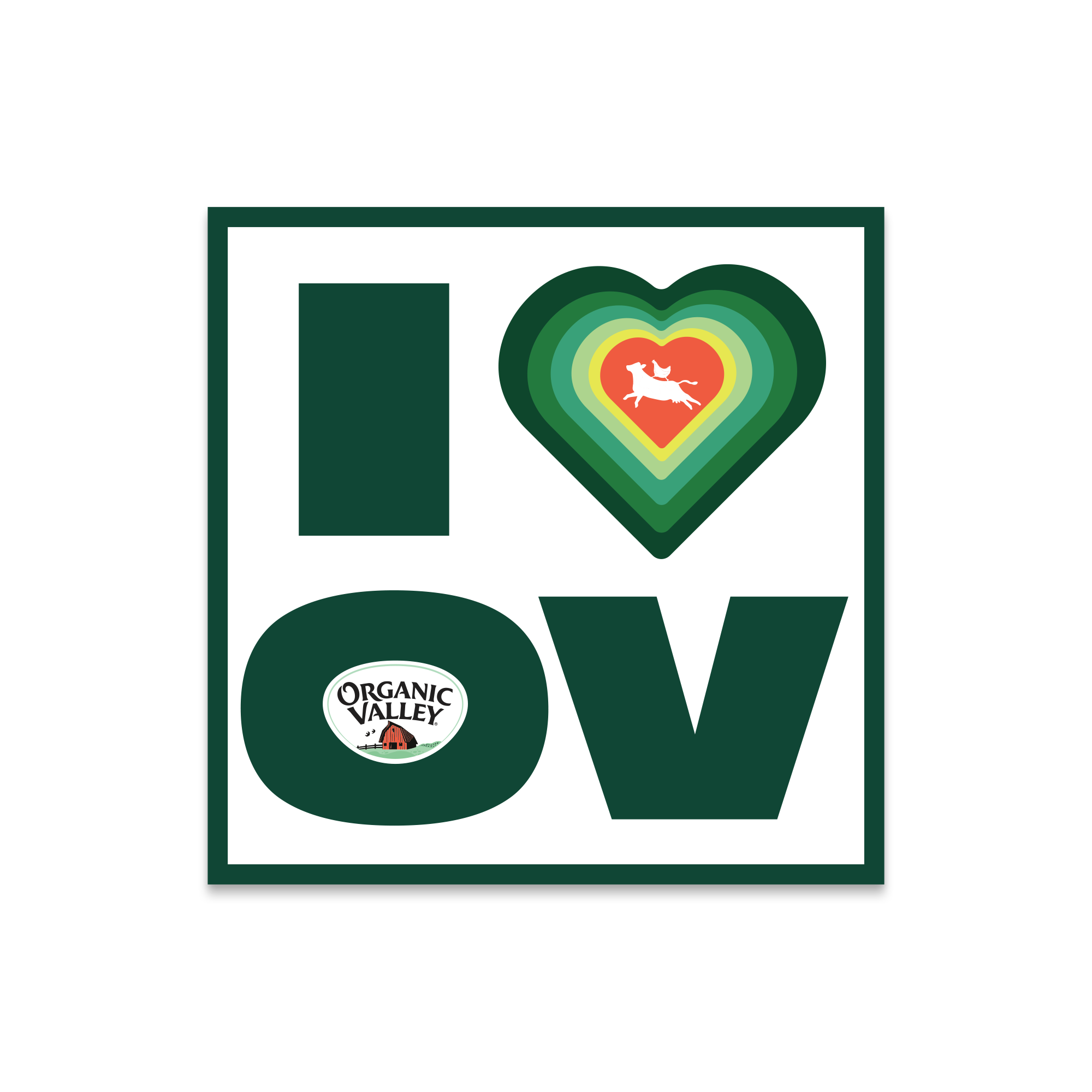 I Heart OV Sticker  in  color